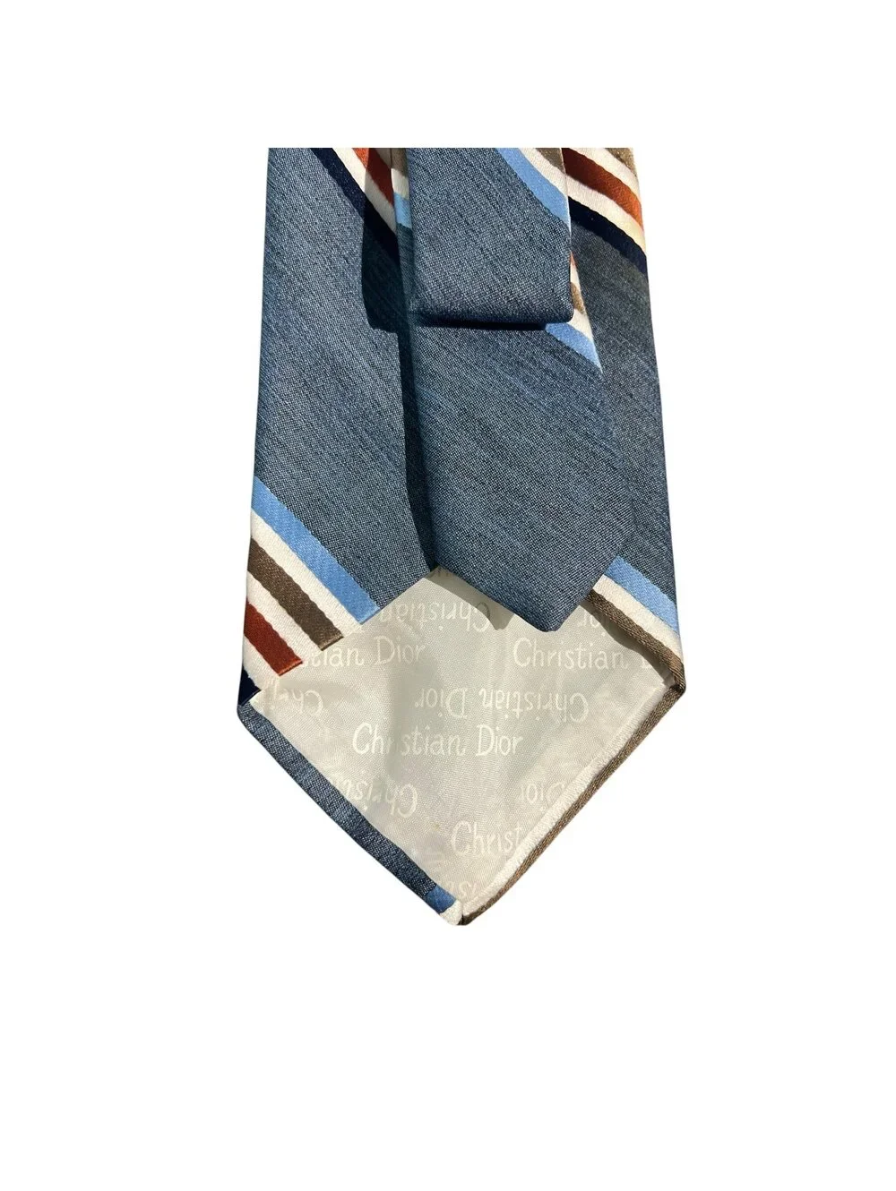 Vintage Christian Dior Blue Designer Neck Tie